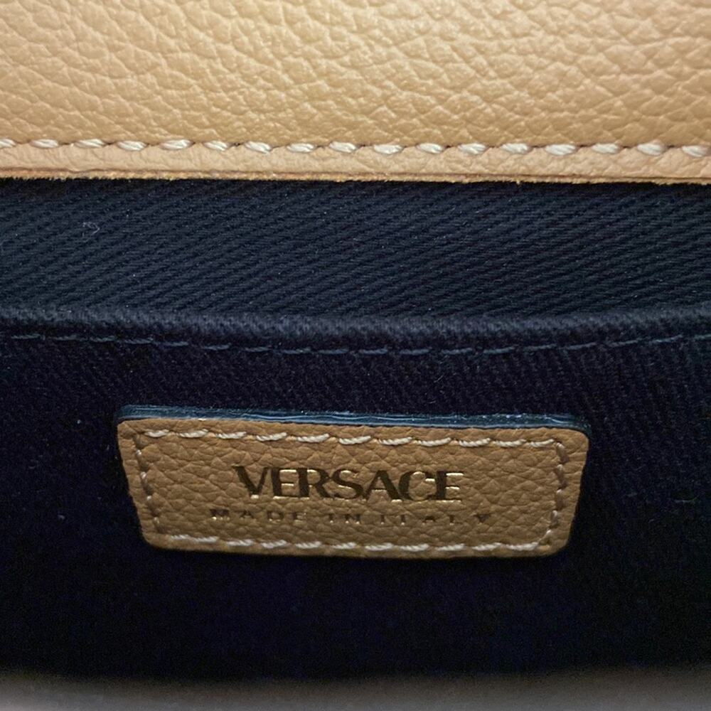 NWT MSRP$1,775 VERSACE Mini Medusa Hobo Tawny Brown Crossbody Bag Gold Chain - Picture 3 of 9